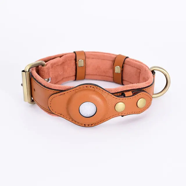 Leather Anti-Lost Dog Collar